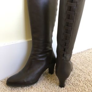 Sandini brown leather knee-high boots 6.5